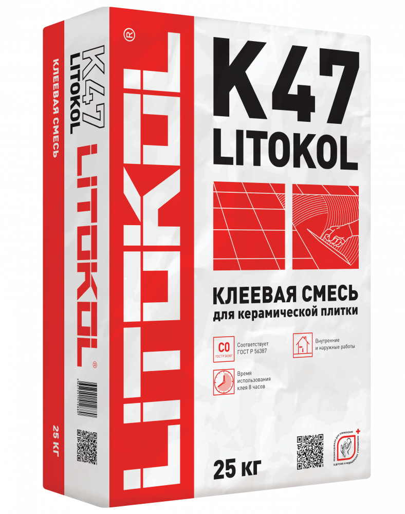 Клей для плитки Litokol K47 25 кг