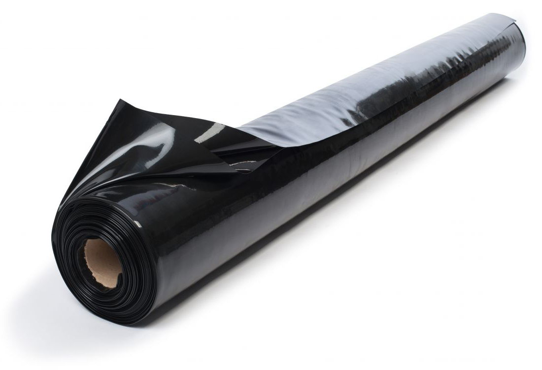Пленка полиэтиленовая черная техническая 200 мкм 1.5х100м 2 слоя