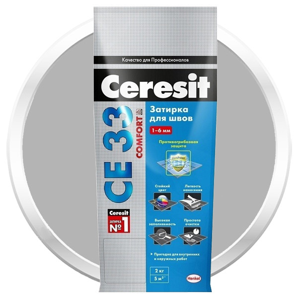 Затирка цементная для узких швов Ceresit СЕ33 Comfort Манхэттен 2 кг
