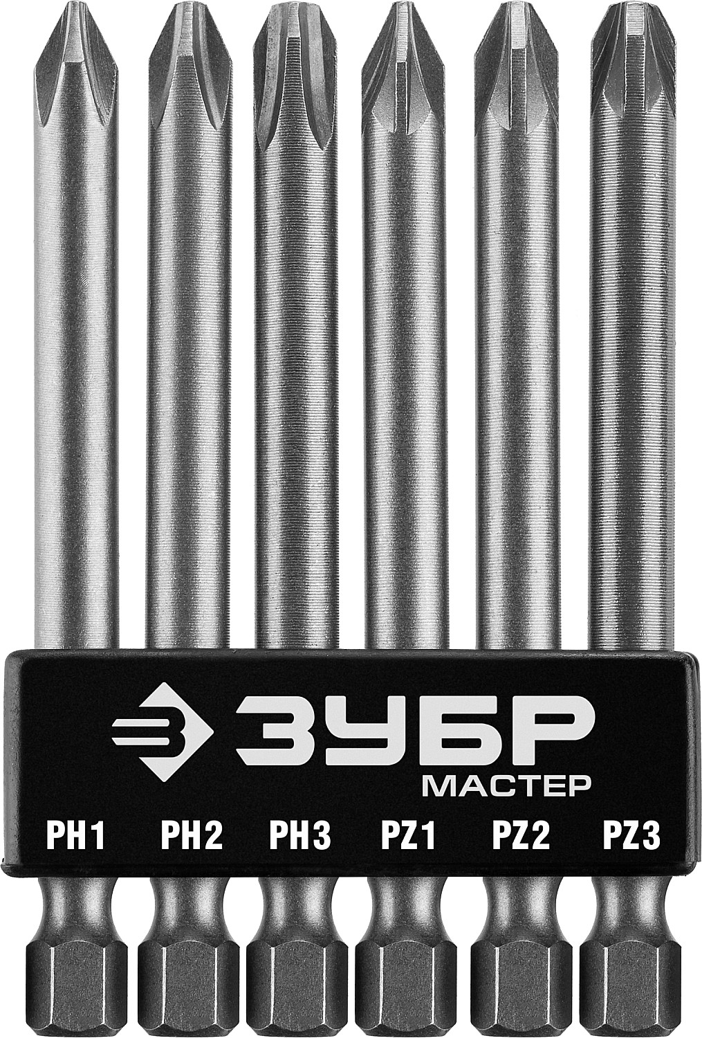 Набор бит с адаптером 6 шт ЗУБР MX-6 26089-H6