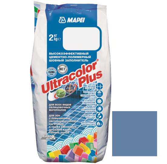 Затирка Mapei Ultracolor Plus 172 Небесно-голубая 2 кг